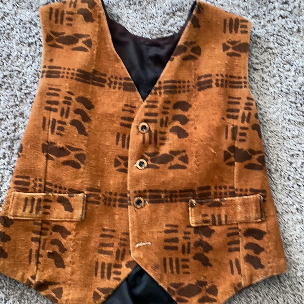 African Fabric Vest. Real African cloth